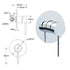 WELS Chrome 10" Round Rain Handheld Double Shower Head Arm Sliding Rail Wall Mixer Valve