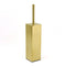 Brushed Gold Modern Stainless Steel Square Toilet Brush Wall Mounted Holder Cup