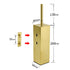 Brushed Gold Modern Stainless Steel Square Toilet Brush Wall Mounted Holder Cup
