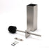 Brushed Nickel Cubic Square Toilet Brush Stainless Steel Wall Mounted Holder Cup