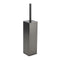 Bathroom Gun Metal Grey Square Toilet Brush 304 Stainless Steel Holder Cup Kit
