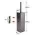 Bathroom Gun Metal Grey Square Toilet Brush 304 Stainless Steel Holder Cup Kit