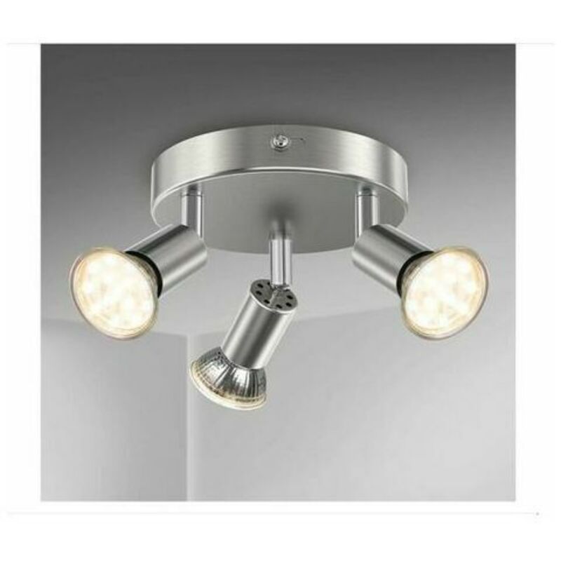 LED Spotlight, IP44, 3x GU10.3 Tilt Spotlights Warm Light Ceiling Light Bathroom Lamp Tilt and Tilt Spotlight