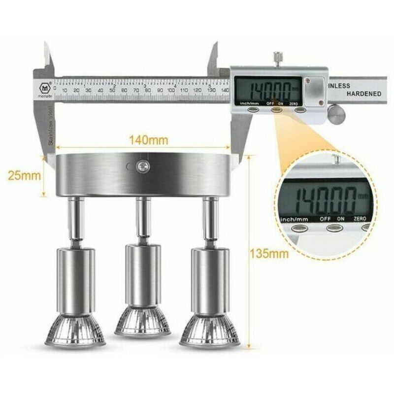 LED Spotlight, IP44, 3x GU10.3 Tilt Spotlights Warm Light Ceiling Light Bathroom Lamp Tilt and Tilt Spotlight