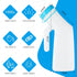 Urinal Bottle for Men, 1000ml Portable Pee Bottle with Screw Cap for Emergency Situations blue