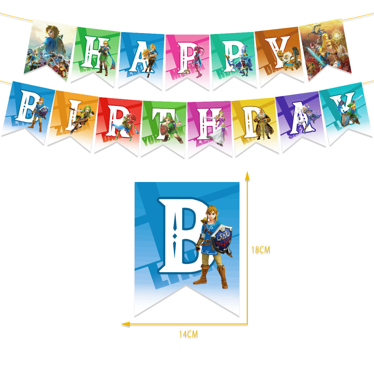 The Legend of Zelda Party Decorations: Complete set for a Hyrule-themed birthday party! Package 2 30-pack balloons Package 2 30Pcs Balloons Set