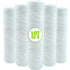 Set of 5 Spiral Water Filter Cartridges Anti-Sediment 10 Inch 254 mm - Compatible with 10 Inch Filters Made in France 5 Microns