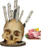 Skull Knife Holder, Horror Head Shaped Knife Holder, Knife Storage for Kitchen Countertop, Kitchen Skeleton Storage Knife Holder, Gothic Kitchen