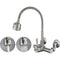 Wall Mounted Kitchen Faucet, Food Grade 304 Stainless Steel Material, 360° Rotatable Wall Mounted Kitchen Faucet 12CM-18CM Mounting Hole