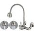 Wall Mounted Kitchen Faucet, Food Grade 304 Stainless Steel Material, 360° Rotatable Wall Mounted Kitchen Faucet 12CM-18CM Mounting Hole