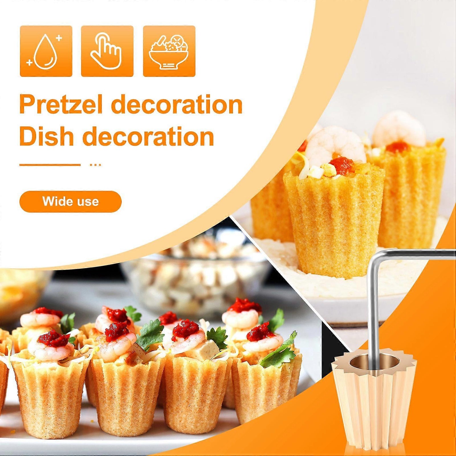 Malaysian Pie Tee Maker Nyonya Top Hats Mold for Baking Egg Cake Mold Reusable Deep Fried Snack Tool Kit