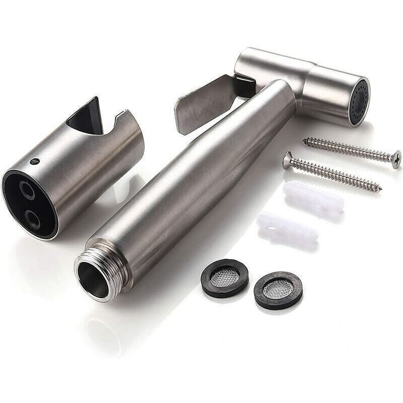 Toilet Bidet Kit with Shower Head - Handheld Bidet Sprayer - Toilet Shower Head with Hose + Stainless Steel Holder + 2 Seals..DEBUNS
