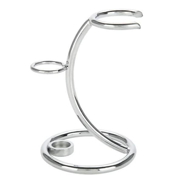 Razor and brush holder, razor stand, razor holder, shaving brush holder made of stainless steel, for storing razors and shaving brushes