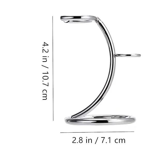 Razor and brush holder, razor stand, razor holder, shaving brush holder made of stainless steel, for storing razors and shaving brushes