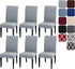 Chair Covers Set of 4 or 6, Stretch Removable Washable Chair Covers Decoration Slipcovers Seat Covers for Hotel Wine Red-tfrf wine Red 6pcs