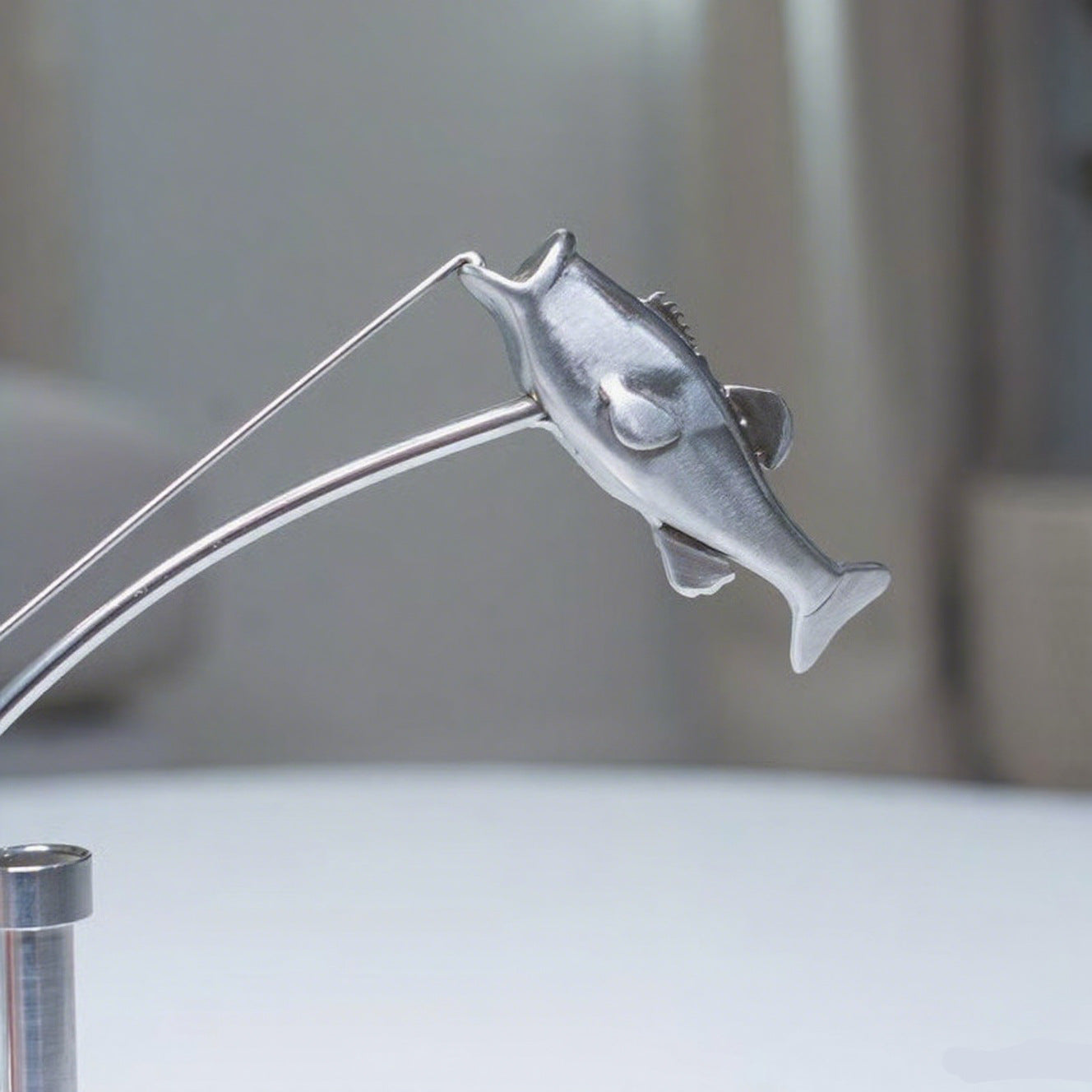 The Balancing Fisherman Sculpture - Kinetic Desk Art Decor, Office Zen Toy, Gift for Dad