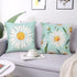 Cushion Cover 45 x 45 cm Set of 4 Decorative Cushions Daisy Cushion Cover Decoration Cotton Decorative Cushions for Garden Living Room Bedroom Modern