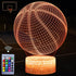 Basketball Night Light - 3D LED Lamp with Remote Control