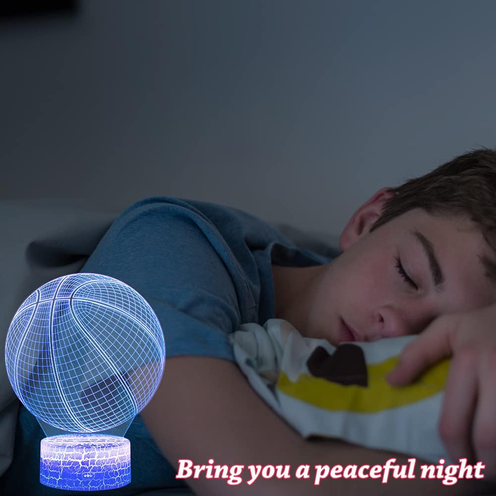 Basketball Night Light - 3D LED Lamp with Remote Control
