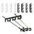 Set of fishing rod holders for garage, 6 rods - Fishing rod holders for wall and ceiling, fishing rod storage 0.46 Black