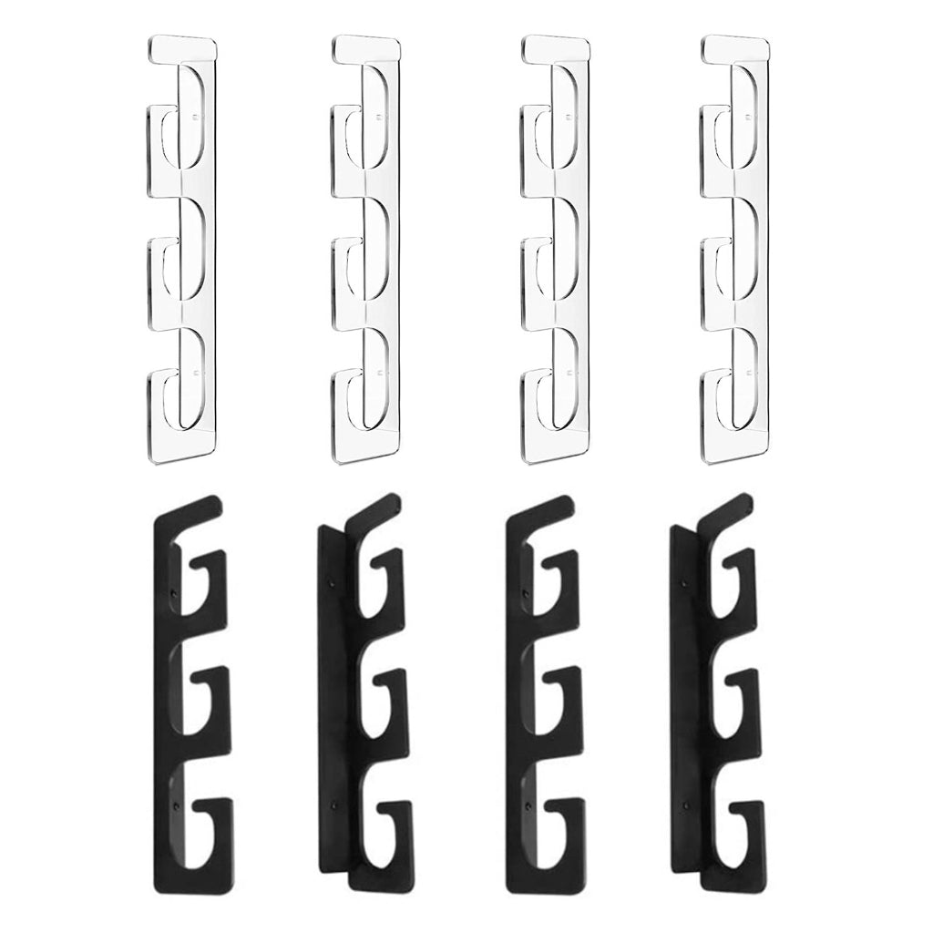 Set of fishing rod holders for garage, 6 rods - Fishing rod holders for wall and ceiling, fishing rod storage 0.46 Black