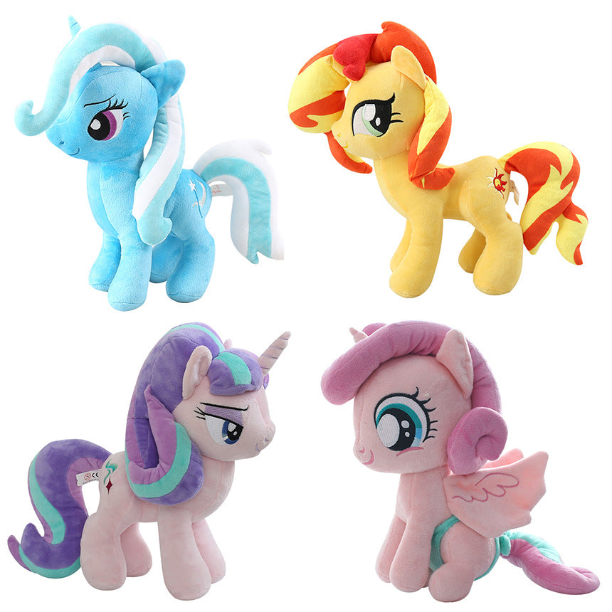 Unicorn doll pony plush toy Twilight Sparkle Spike dragon doll cartoon doll doll machine hot sale Twilight Sparkle 28-35cm
