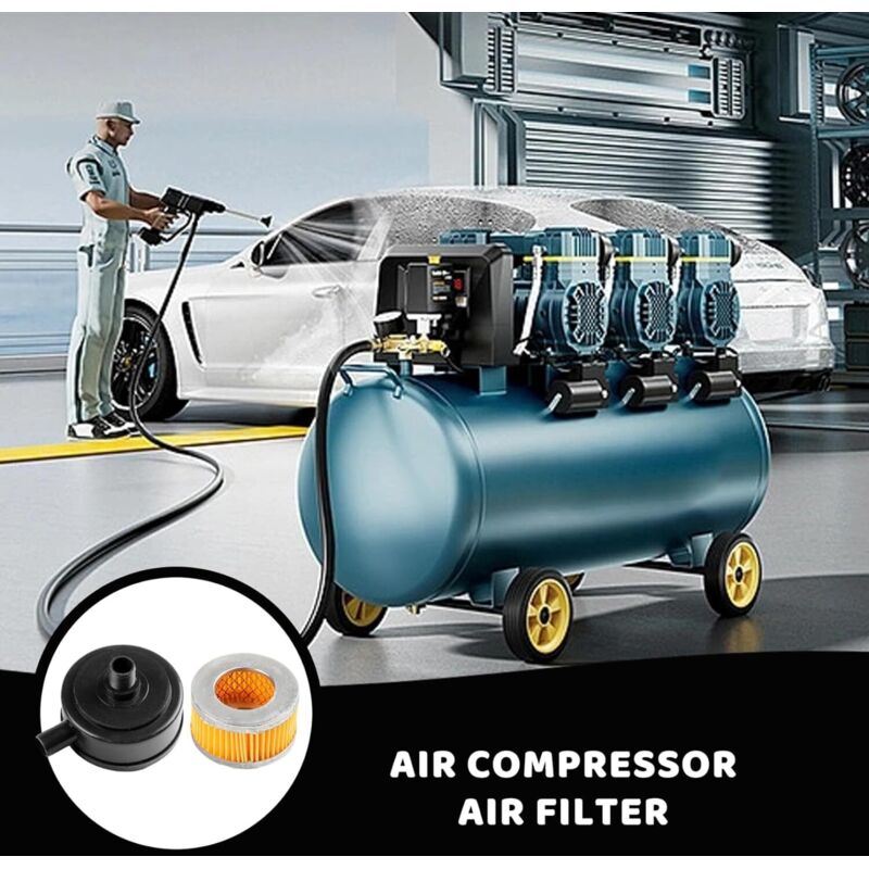 2pcs 20mm thread air compressor filter muffler intake filter with plastic cover, air exchange for compressor and pneumatic tools