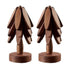Set Wooden Coasters in Tree Shape, Wooden Insulation Mat_tfrf
