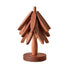 Set Wooden Coasters in Tree Shape, Wooden Insulation Mat_tfrf