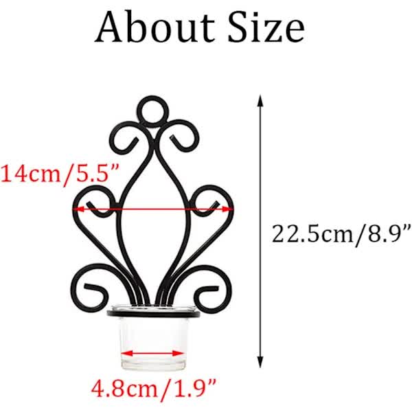 Vintage Iron Wall Candle Holders, Creative Iron Candlesticks