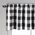 Black & White Checkered Kitchen Curtain, Farmhouse Style, 3-Pack, Window Decoration