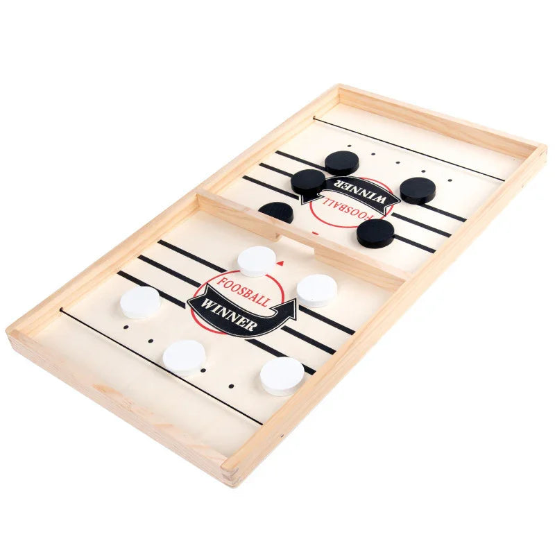 Fast Sling Puck Game, Wooden Hockey Game, Super Football Table A