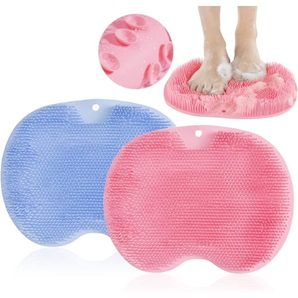 Silicone foot scrub for shower, silicone foot brush, silicone foot scrub for cleaning and massaging feet in the shower_qcx