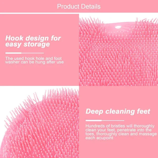 Silicone foot scrub for shower, silicone foot brush, silicone foot scrub for cleaning and massaging feet in the shower_qcx