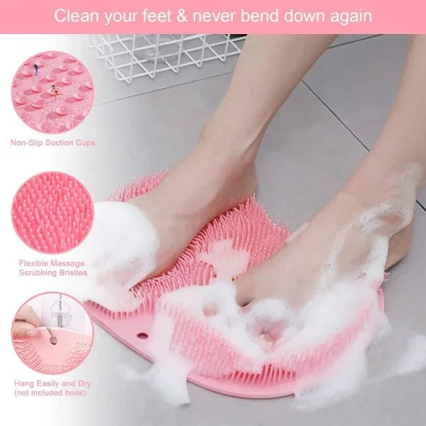 Silicone foot scrub for shower, silicone foot brush, silicone foot scrub for cleaning and massaging feet in the shower_qcx