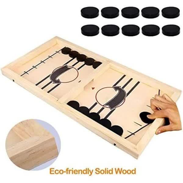 Fast Sling Puck Game, Wooden Hockey Game, Super Soccer Table