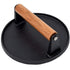 Pre-Seasoned Cast Iron Hamburger Press, Heavy Duty Hamburger Crusher for Griddle with Heat Resistant Handle Circle[CO]