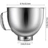 Stainless Steel Bowl for KitchenAid 4.5-5 Quart Tilt Head Stand Mixer, for KitchenAid Mixer Bowl, Di (FMY)_MGF Silver