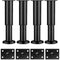 Adjustable Metal Furniture Legs - Set of 4 Sofa/Divan/Cabinet/Bed Legs - 18-30 cm Height Support Feet for Chair/Coffee Table/Dresser