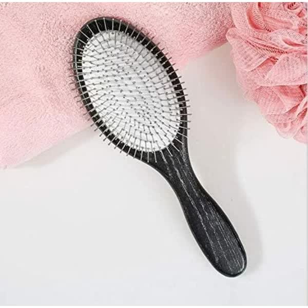 Paddle Brush with Metal Spikes - Hairbrush for Women/Men/Children to Detangle and Massage, Anti-Static, Best for All Hair Types