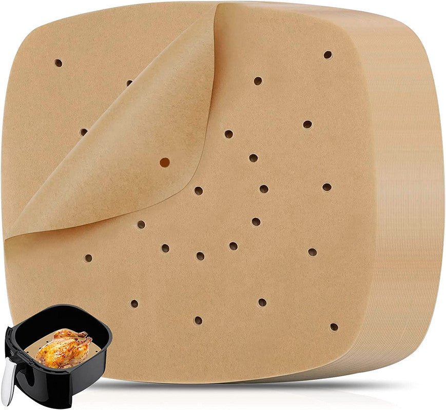 Perforated Baking Paper for Air Fryer, 100-pack, White, 20 cm