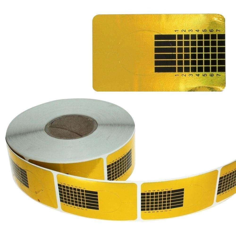 500 pcs Gold Nail Templates - Nail Forms, Nail Template, Nail Forms_yux