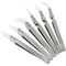 6pcs Precision Ceramic Inverted Soldering Tweezers Non-conductive Antimagnetic Pointed Curved Tips