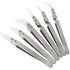 6pcs Precision Ceramic Inverted Soldering Tweezers Non-conductive Antimagnetic Pointed Curved Tips