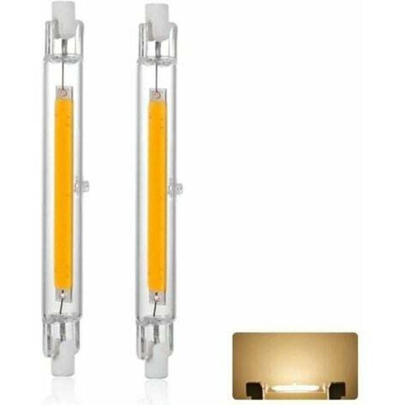 2-pack R7S 118mm 20W dimmable LED bulb, warm white 3000K 3000LM, 360 degree lighting, flicker-free, compatible with halogen bulbs J118 300W