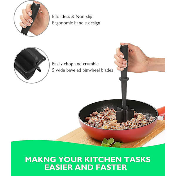 Meat Divider, Minced Beef Chopper, Heat Resistant Meat Divider for Hamburger Mincer, Nylon Chopper for Hamburgers