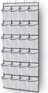 pc Over the Door Shoe Storage Organizer Hanging Shoe Rack Holder 24 Large Mesh Pockets for Closet Door Organization with Hangers White White