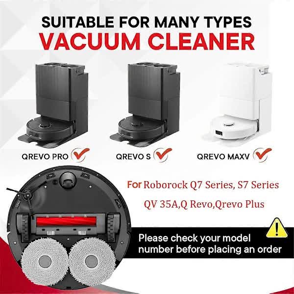 6-pack rubber brushes for Qrevo S/MaxV/Pro/Plus, Q series, S7 series, series, 35A vacuum cleaner parts