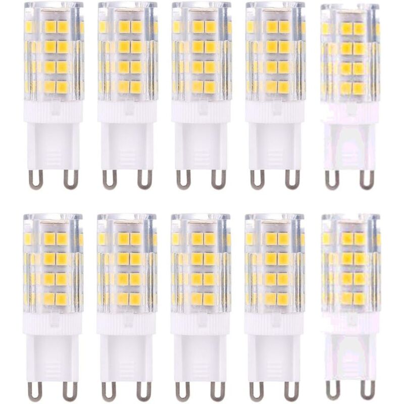 G9 LED Bulbs, Warm White 3000K 5W Light Equivalent 40W Halogen Bulbs 420 Lumen Non-Dimmable, 10-Pack