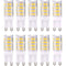 G9 LED Bulbs, Warm White 3000K 5W Light Equivalent 40W Halogen Bulbs 420 Lumen Non-Dimmable, 10-Pack